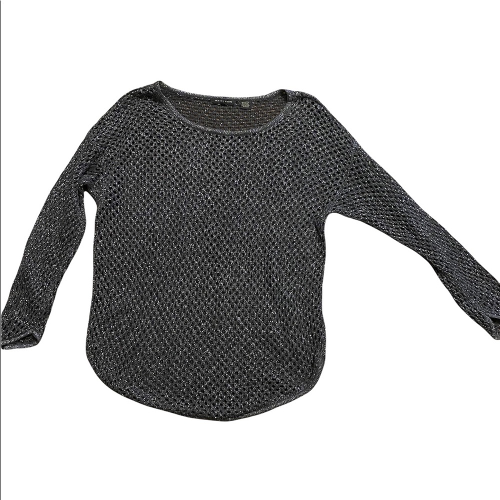 Jeanne Pierre Silver Los Knit Sweater Size XL